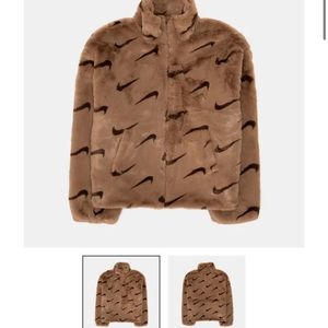 NWT  Nike fur jacket
In brown and gray